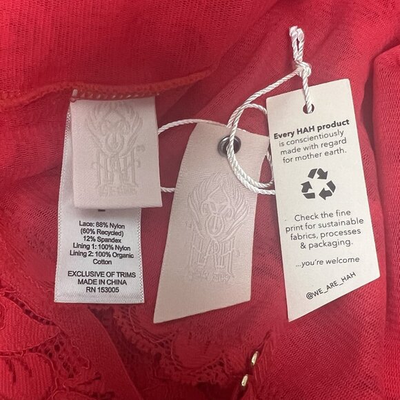 NWT $98 We Are HAH Free People Spinster Reversible Bodysuit XL Siren Red Top - Picture 16 of 16